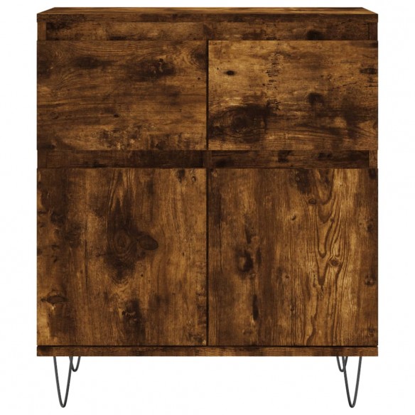 Buffet Chêne fumé 60x35x70 cm Bois d'ingénierie