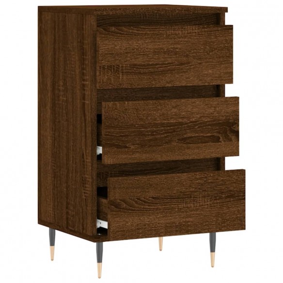 Buffet chêne marron 40x35x70 cm bois d'ingénierie