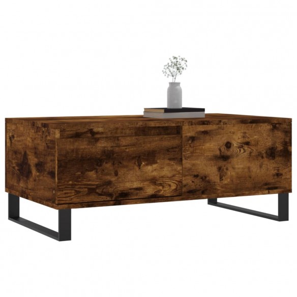 Table basse Chêne fumé 90x50x36,5 cm Bois d'ingénierie