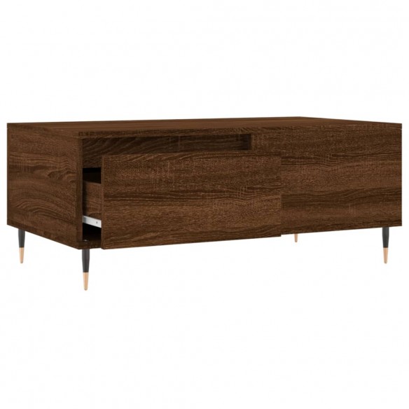 Table basse Chêne marron 90x50x36,5 cm Bois d'ingénierie