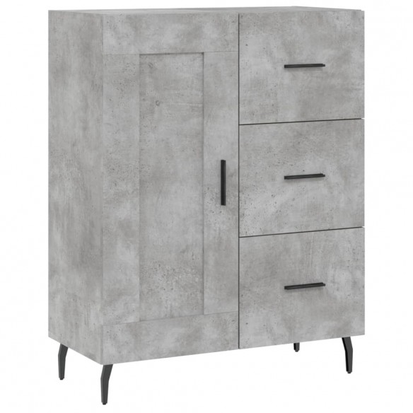 Buffet gris béton 69,5x34x90 cm bois d'ingénierie