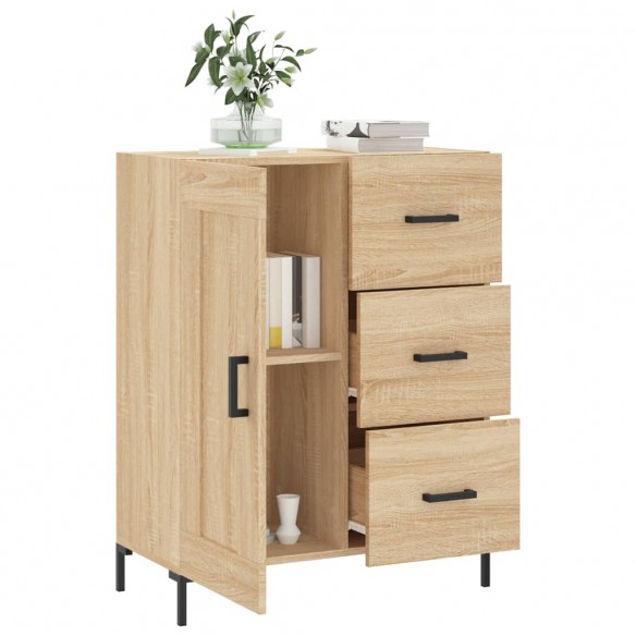 Buffet chêne sonoma 69,5x34x90 cm bois d'ingénierie