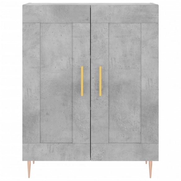 Buffet gris béton 69,5x34x90 cm bois d'ingénierie