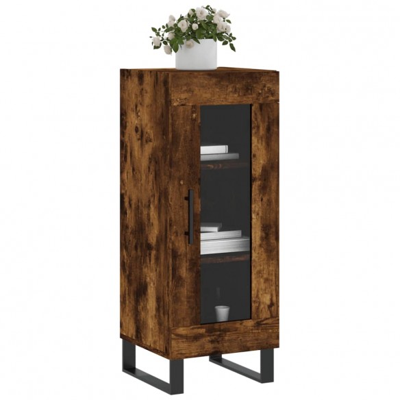 Buffet Chêne fumé 34,5x34x90 cm Bois d'ingénierie