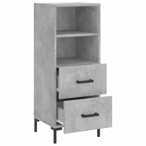 Buffet Gris béton 34,5x34x90 cm Bois d'ingénierie