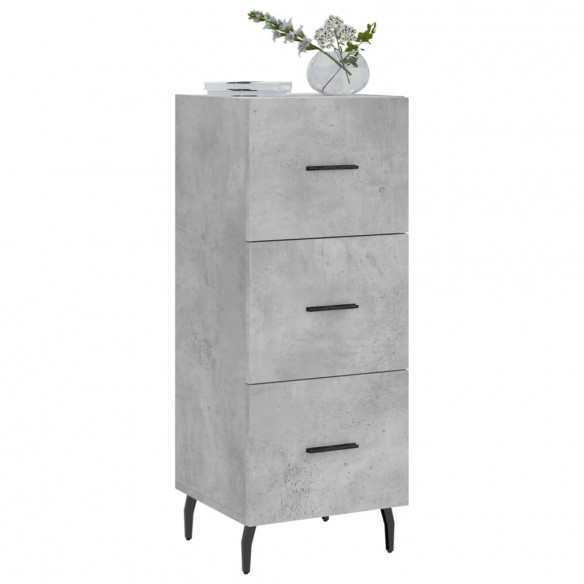 Buffet Gris béton 34,5x34x90 cm Bois d'ingénierie