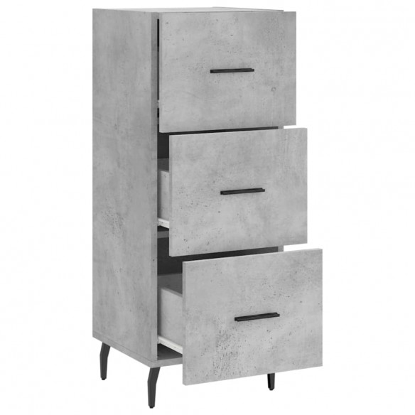 Buffet Gris béton 34,5x34x90 cm Bois d'ingénierie