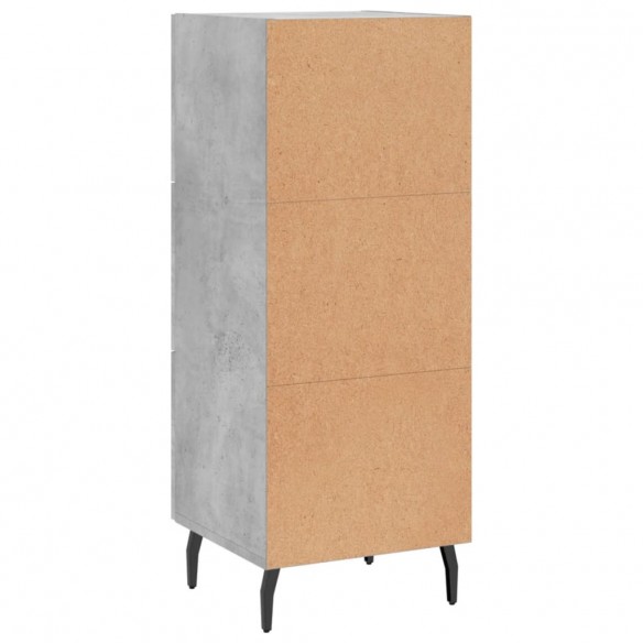 Buffet Gris béton 34,5x34x90 cm Bois d'ingénierie