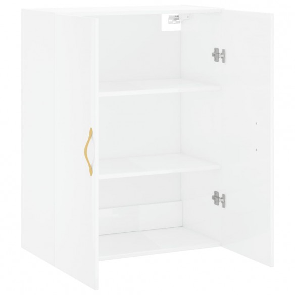 Armoire murale blanc brillant 69,5x34x90 cm