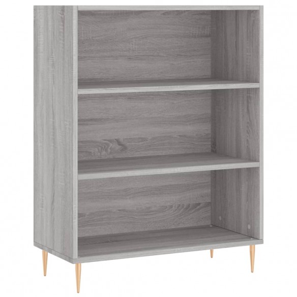 Bibliothèque sonoma gris 69,5x32,5x90 cm bois d'ingénierie