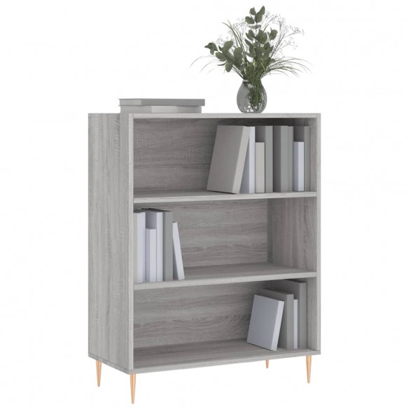 Bibliothèque sonoma gris 69,5x32,5x90 cm bois d'ingénierie