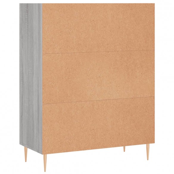 Bibliothèque sonoma gris 69,5x32,5x90 cm bois d'ingénierie