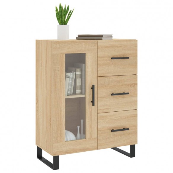 Buffet chêne sonoma 69,5x34x90 cm bois d'ingénierie