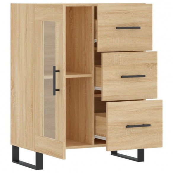 Buffet chêne sonoma 69,5x34x90 cm bois d'ingénierie