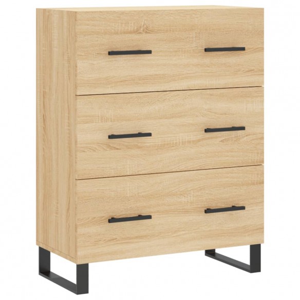 Buffet chêne sonoma 69,5x34x90 cm bois d'ingénierie