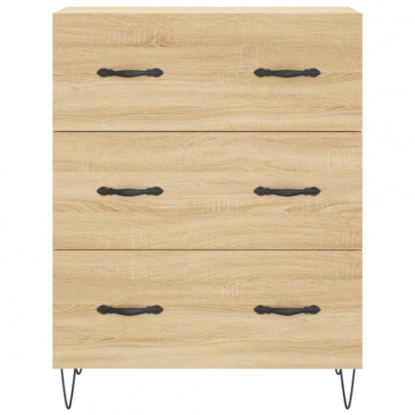 Buffet chêne sonoma 69,5x34x90 cm bois d'ingénierie