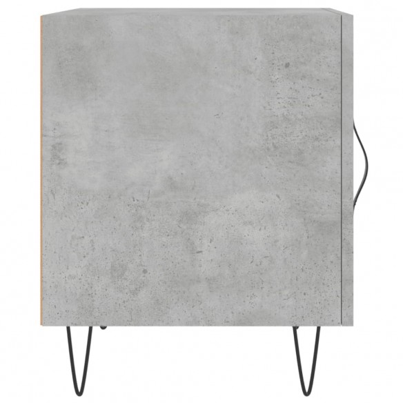 Table de chevet gris béton 40x40x50 cm bois d’ingénierie