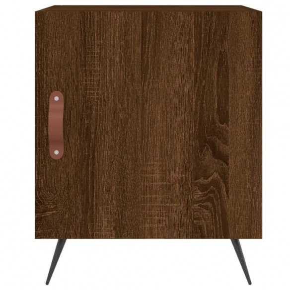 Table de chevet chêne marron 40x40x50 cm bois d’ingénierie