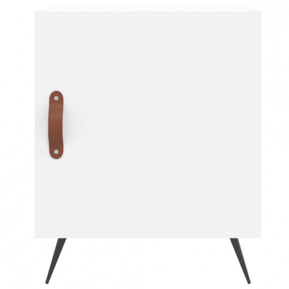 Table de chevet blanc 40x40x50 cm bois d’ingénierie