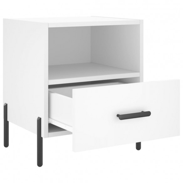 Tables de chevet 2 pcs blanc 40x35x47,5 cm bois d’ingénierie