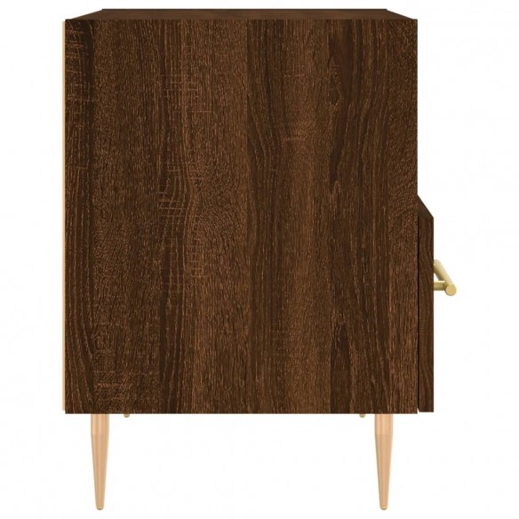 Table de chevet chêne marron 40x35x47,5 cm bois d’ingénierie