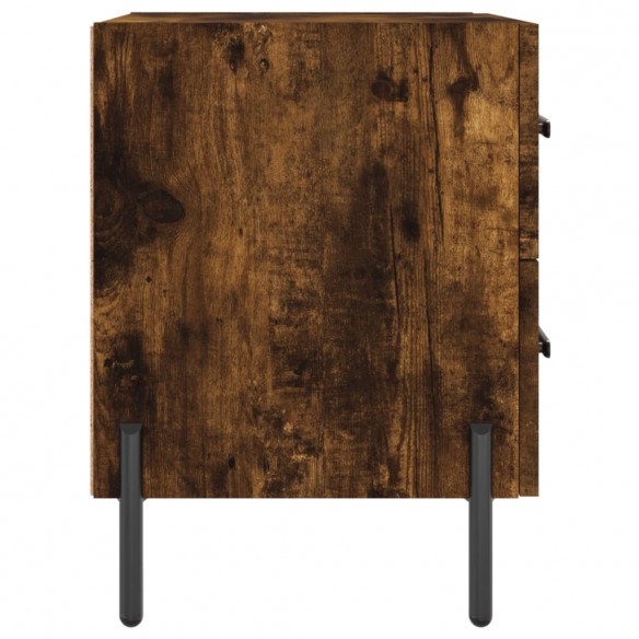 Table de chevet chêne fumé 40x35x47,5 cm bois d’ingénierie