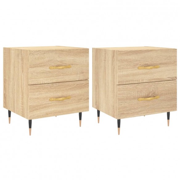 Tables de chevet 2 pcs chêne sonoma 40x35x47,5 cm