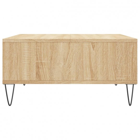 Table basse chêne sonoma 60x60x30 cm bois d'ingénierie