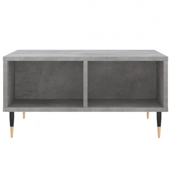Table basse gris béton 60x60x30 cm bois d'ingénierie