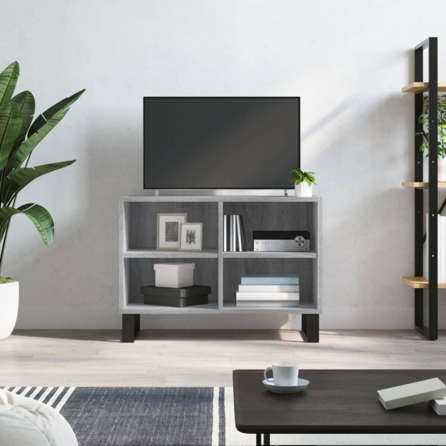 Meuble TV sonoma gris 69,5 x 30 x 50 cm bois d'ingénierie