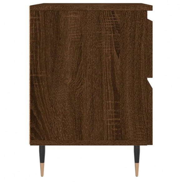 Table de chevet chêne marron 40x35x50 cm bois d’ingénierie