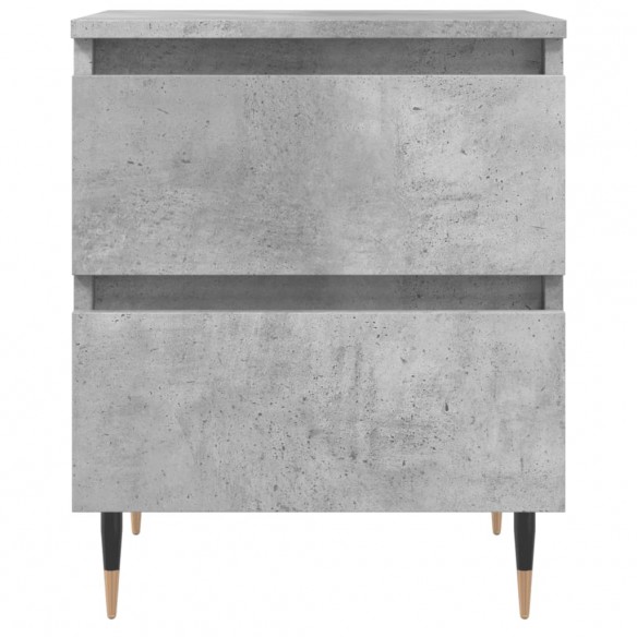 Tables de chevet 2 pcs gris béton 40x35x50 cm bois d’ingénierie