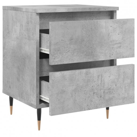 Tables de chevet 2 pcs gris béton 40x35x50 cm bois d’ingénierie