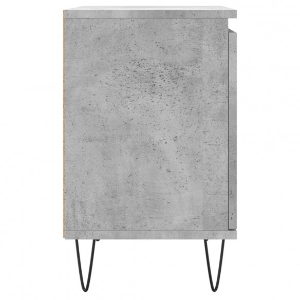 Table de chevet gris béton 40x30x50 cm bois d'ingénierie