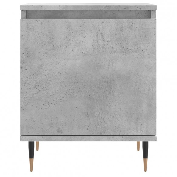 Table de chevet gris béton 40x30x50 cm bois d'ingénierie