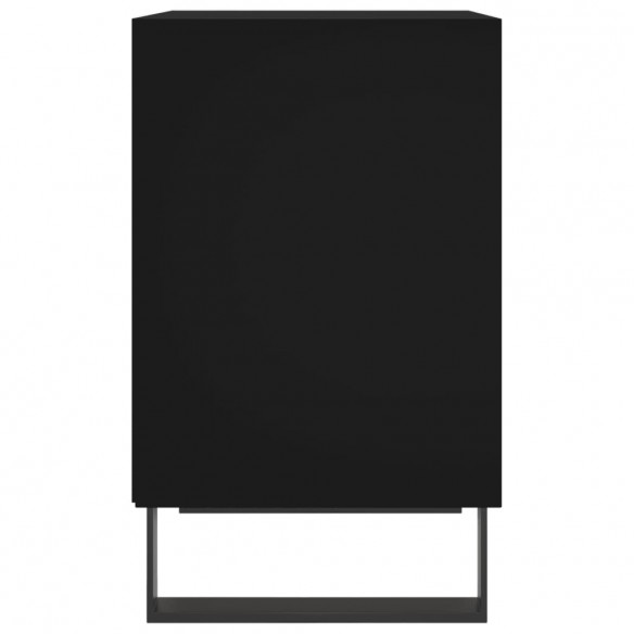 Table de chevet noir 40x30x50 cm bois d’ingénierie