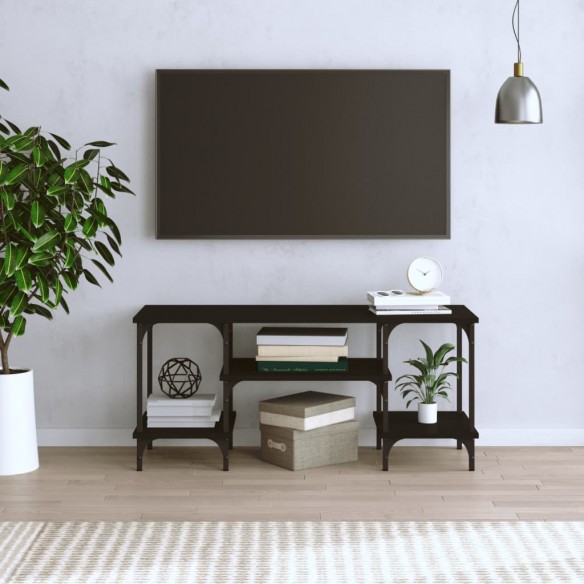 Meuble TV noir 102x35x45,5 cm bois d'ingénierie