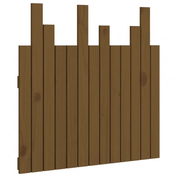 Tête de lit murale Marron miel 82,5x3x80 cm Bois massif de pin