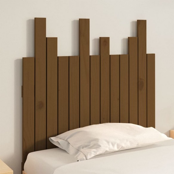 Tête de lit murale Marron miel 82,5x3x80 cm Bois massif de pin