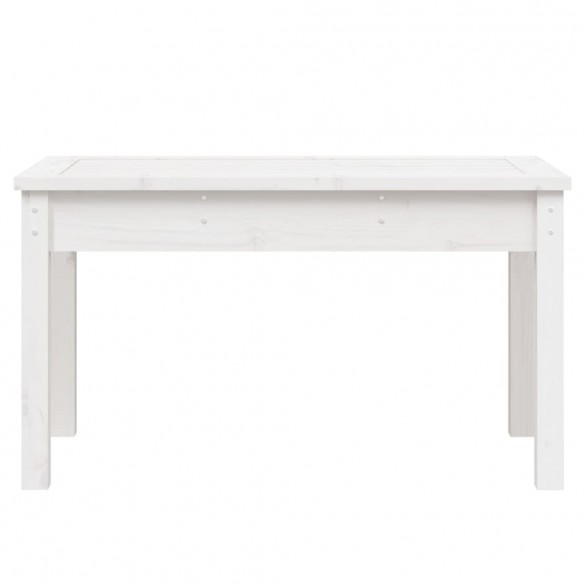 Banc de jardin blanc 80x44x45 cm bois massif de pin