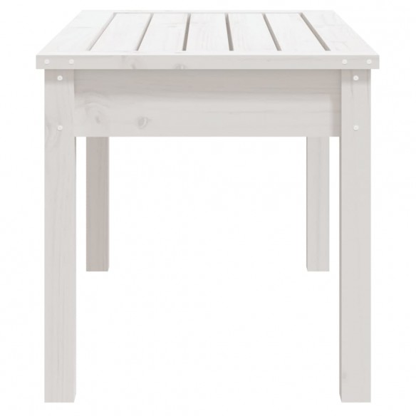 Banc de jardin blanc 80x44x45 cm bois massif de pin