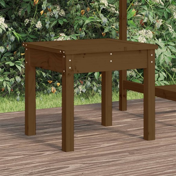 Banc de jardin marron miel 50x44x45 cm bois de pin massif