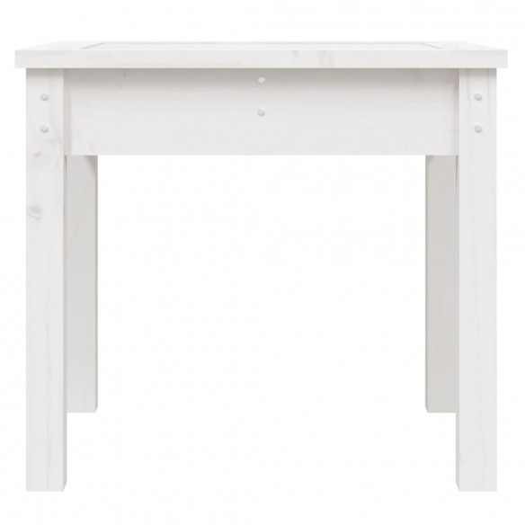 Banc de jardin blanc 50x44x45 cm bois massif de pin