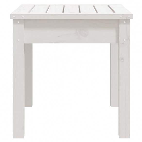 Banc de jardin blanc 50x44x45 cm bois massif de pin