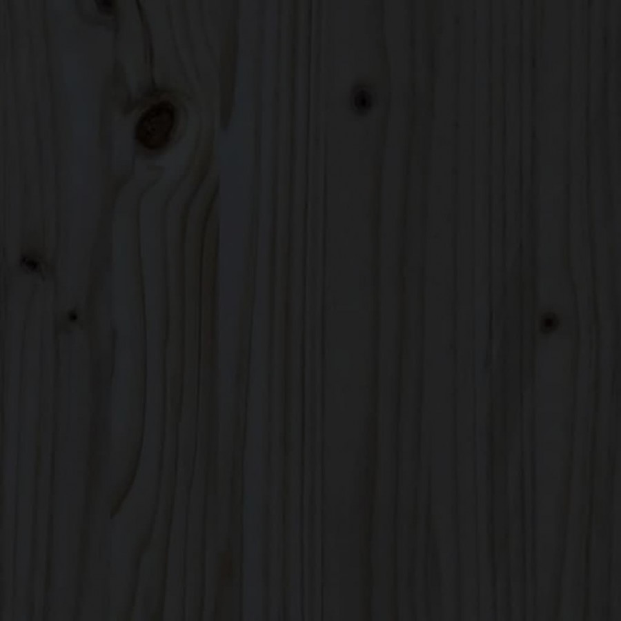 Banc Noir 110x41x76,5 cm Bois de pin massif