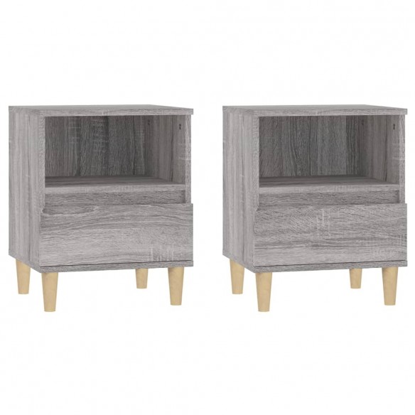 Tables de chevet 2 pcs Sonoma gris 40x35x50 cm