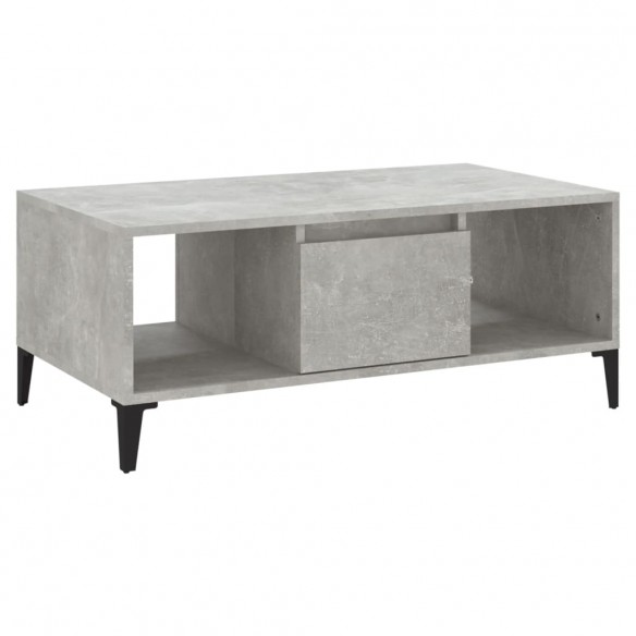 Table basse Gris béton 90x50x36,5 cm Bois d'ingénierie