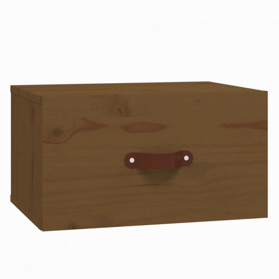Table de chevet murale Marron miel 40x29,5x22 cm