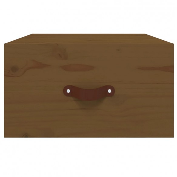 Table de chevet murale Marron miel 40x29,5x22 cm