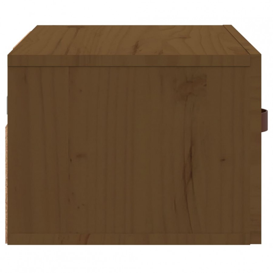 Table de chevet murale Marron miel 40x29,5x22 cm